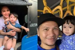 Momen 6 anak seleb naik transportasi umum, ekspresinya gemesin