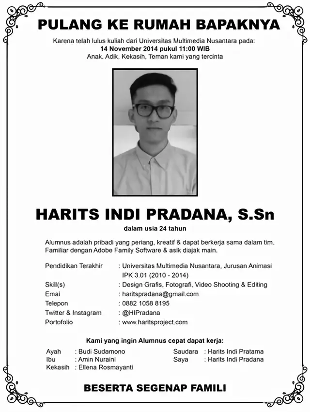 cv berita kematian © Twitter/@HIPradana cv berita kematian © Twitter/@HIPradana