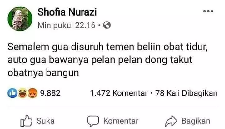 status medsos salah sebut benda © berbagai sumber