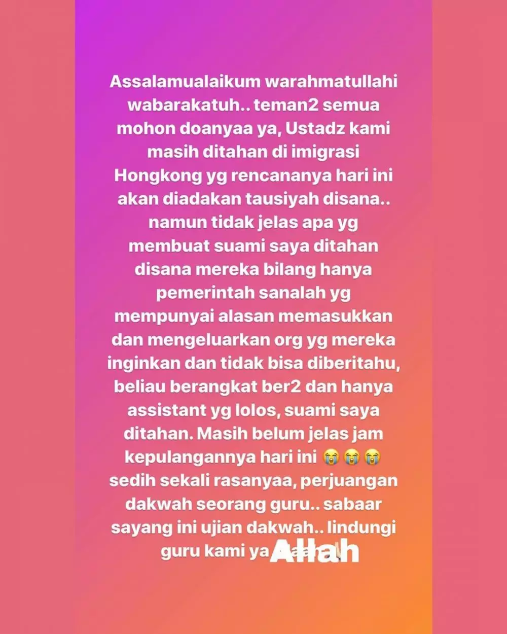 Ustaz Riza Hong Kong © 2019 Instagram