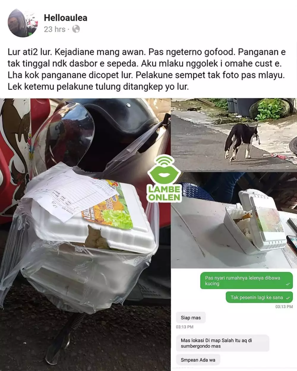 momen driver ojek online antar pesanan © 2019 instagram.com momen driver ojek online antar pesanan © 2019 instagram.com