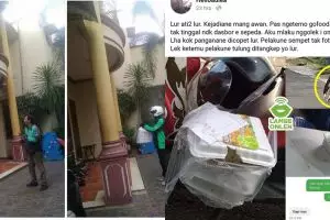9 Momen lucu driver ojek online antar pesanan makanan, kocak