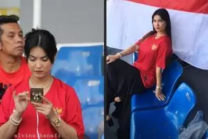 10 Momen Maria Ozawa dukung timnas Indonesia di SEA Games 2019