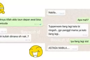 10 Chat lucu ibu dan anak ini bikin nyengir tepuk jidat