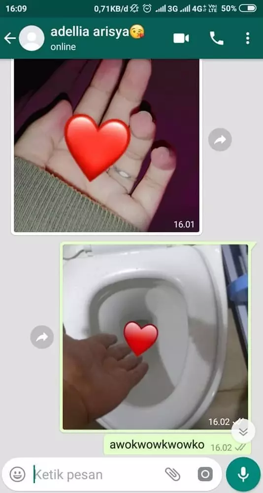 chat lucu tanda cinta di tolak © 2019 instagram.com