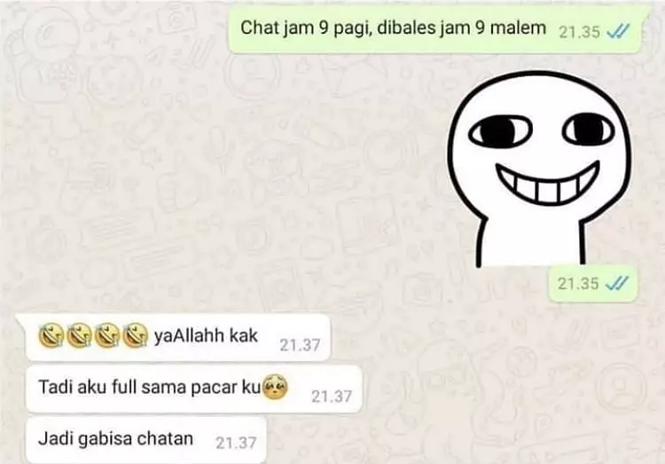 chat lucu tanda cinta di tolak © 2019 instagram.com