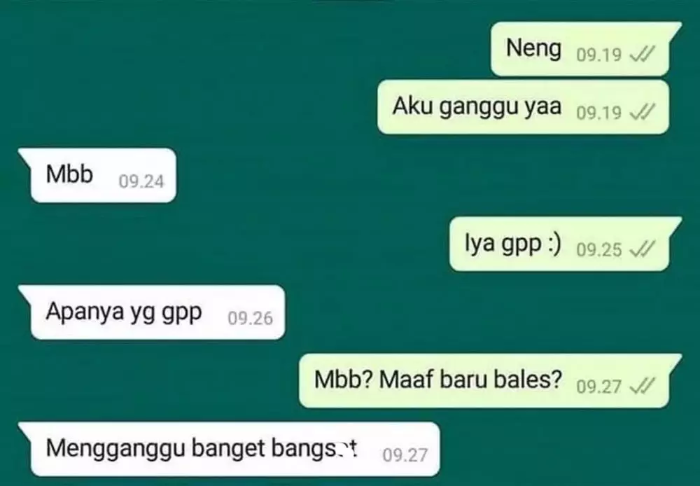 chat lucu tanda cinta di tolak © 2019 instagram.com