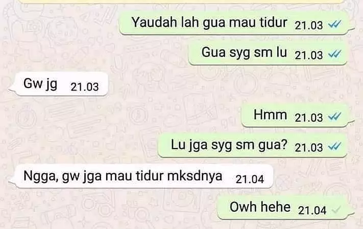 chat lucu tanda cinta di tolak © 2019 instagram.com