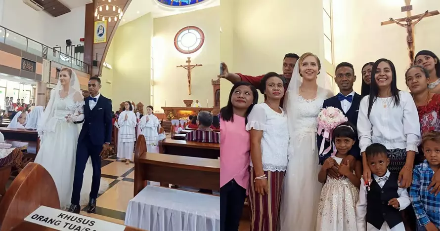 pria flores nikahi bule prancis © Facebook/fransisca.arnold pria flores nikahi bule prancis © Facebook/fransisca.arnold