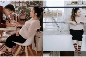 8 Potret maternity Adzana Bing Slamet, simpel & elegan