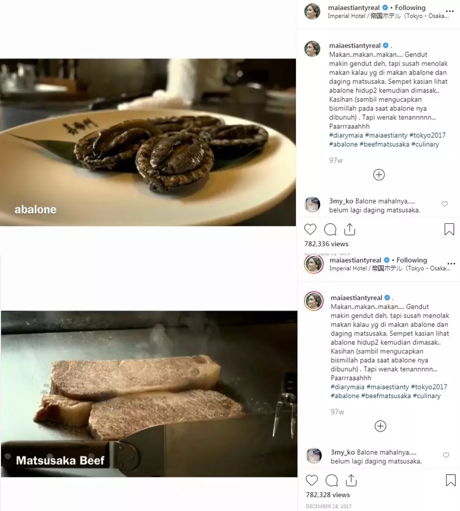 gaya liburan mewah Maia  Instagram 