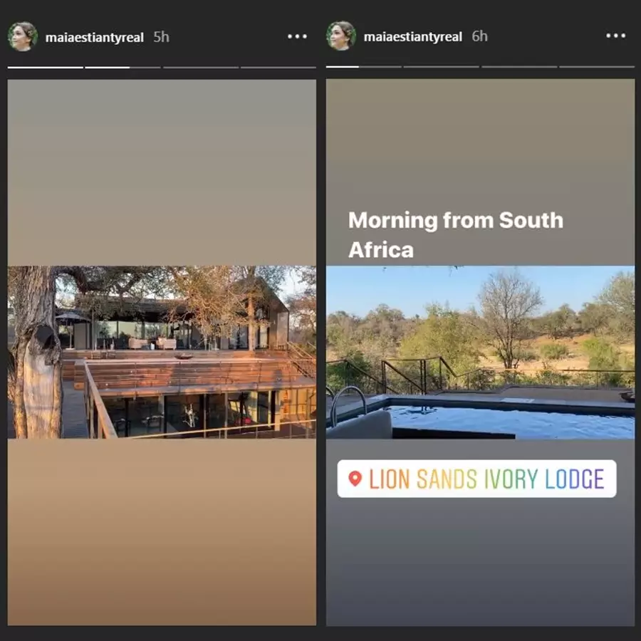 gaya liburan mewah Maia  Instagram 