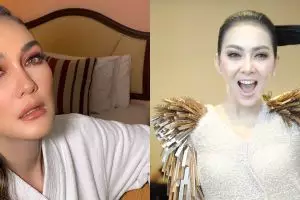 7 Momen Syahrini dan Luna Maya kembaran baju & sepatu