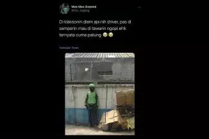 10 Status medsos lucu driver ojek online kena tipu, kocak