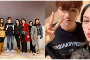 7 Momen Luna Maya dan Vanesha Prescilla bertemu Kang Daniel