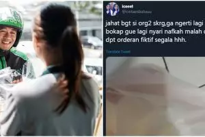 Ayahnya kena order fiktif, curhat anak driver ojek online ini viral