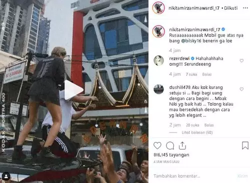 nikita mirzani sebar duit Instagram nikita mirzani sebar duit Instagram
