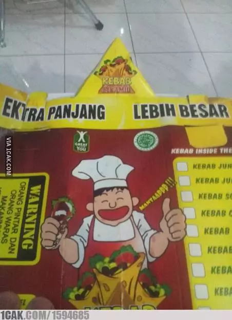 tulisan nyeleneh di bungkus makanan © 2019 1cak.com