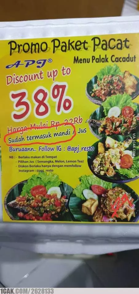 tulisan nyeleneh di bungkus makanan © 2019 1cak.com