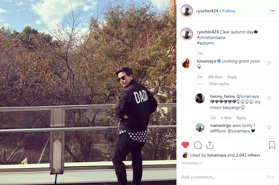 Komentari unggahan Ryochin Instagram/@lunamaya dan @ryochin424