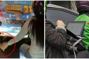 7 Kelakuan lucu penumpang ojek online saat berhenti di lampu merah