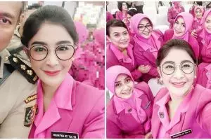 8 Pesona Uut Permatasari kenakan seragam Bhayangkari, anggun