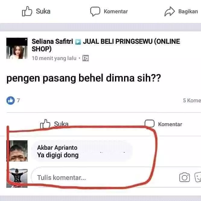 tanya jawab di grup Facebook lucu © 2019 instagram.com