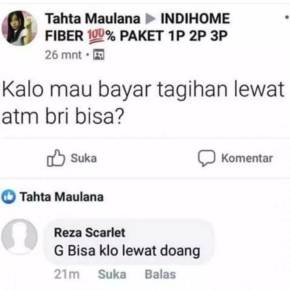 tanya jawab di grup Facebook lucu © 2019 instagram.com