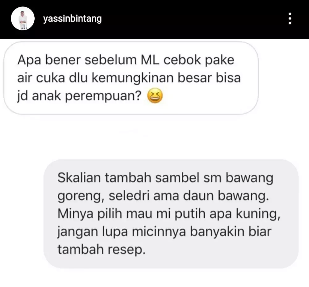 chat lucu tanya dokter jawab pasien © berbagai sumber