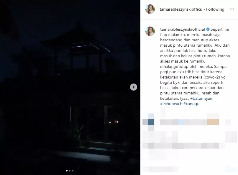 rumah tamara bleszynski dikepung Instagram