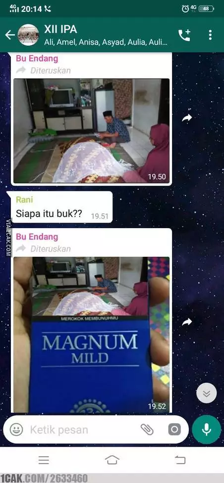 chat lucu guru ngerjain siswa © 2019 instagram.com