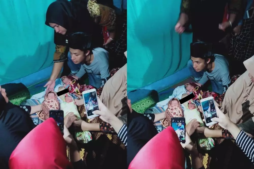 kisah pilu  usai melahirkan 3 anak kembar © Facebook