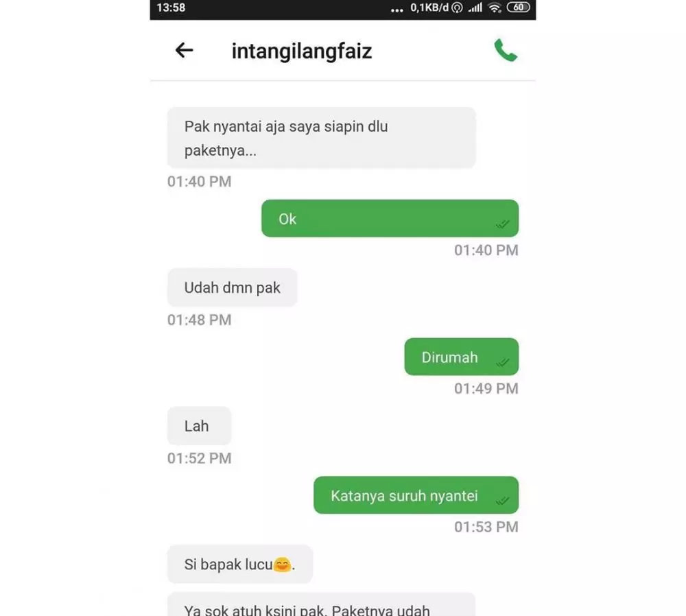 driver ojek online tanya posisi © berbagai sumber