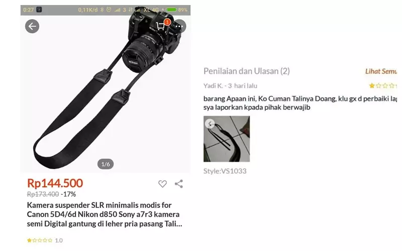 barang dijual online menipu mata © 2019 instagram.com