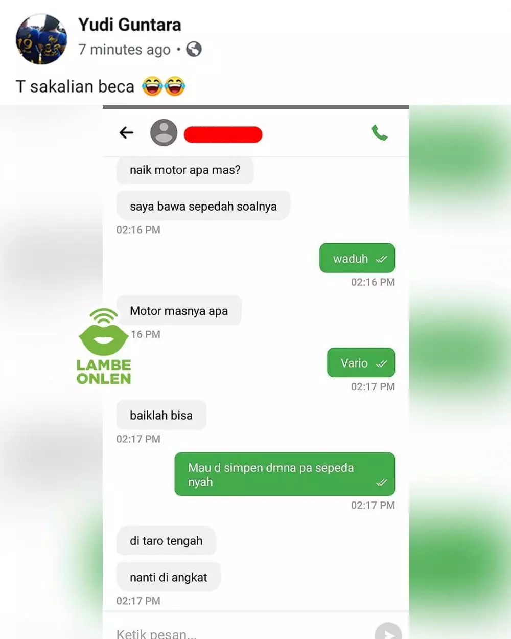 driver ojek online nurutin pelanggan © 2019 instagram.com driver ojek online nurutin pelanggan © 2019 instagram.com