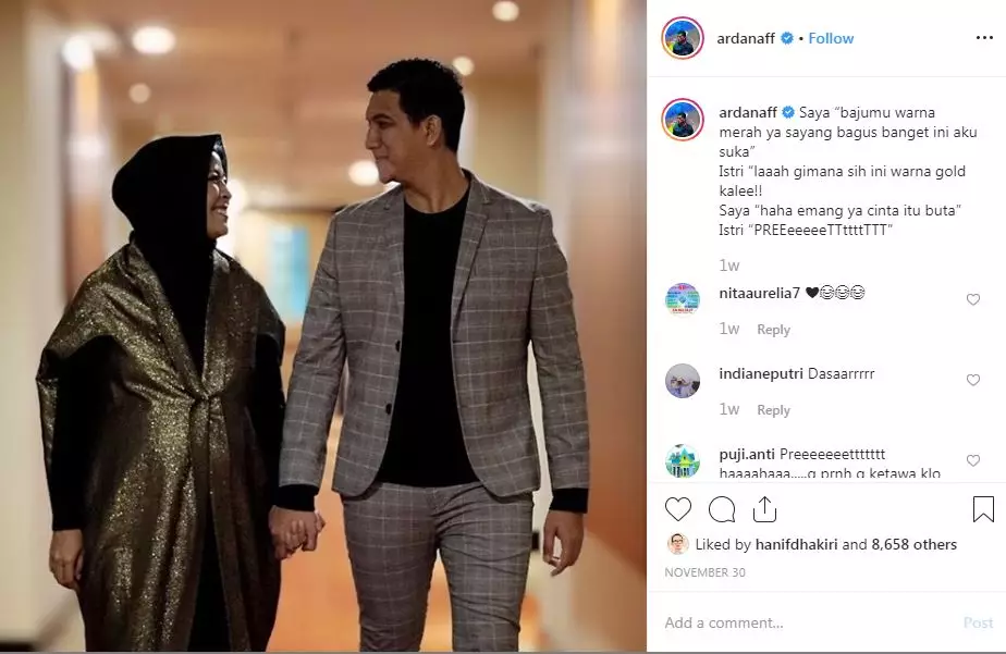 7 Gombalan Arda 'Naff' dan Tantri 'Kotak', relationship goals nih Instagram @ardanaff