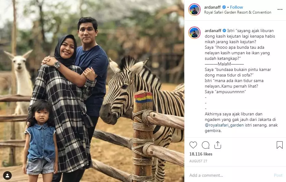7 Gombalan Arda 'Naff' dan Tantri 'Kotak', relationship goals nih Instagram @ardanaff
