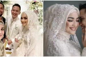 10 Momen resepsi kedua Citra Kirana & Rezky Aditya, serba putih