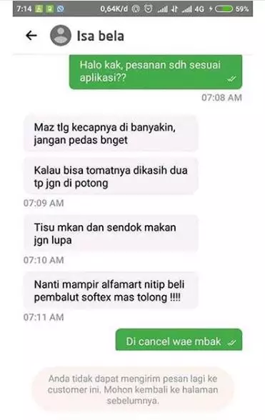 permintaan makanan pelanggan © 2019 brilio.net permintaan makanan pelanggan © 2019 brilio.net