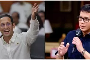 Aksi Nadiem Makarim dan Wishnutama berseragam SMA curi perhatian