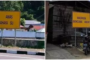 10 Papan peringatan bahaya ini endingnya bikin ngegas