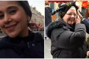 6 Momen Ayu Azhari promosi kain tenun NTT di London, laku keras