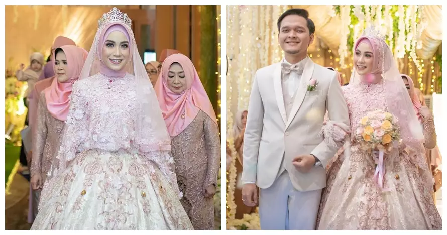 Inspirasi gaun pernikahan seleb berhijab Instagram 