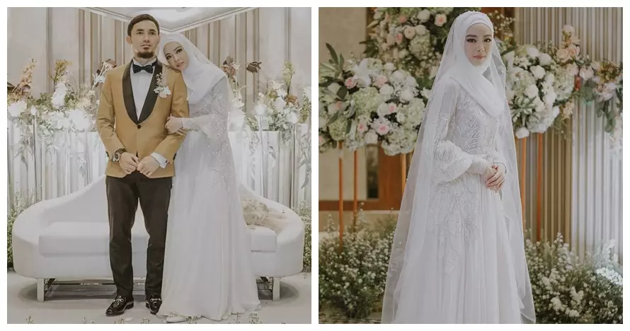 Inspirasi gaun pernikahan seleb berhijab Instagram 