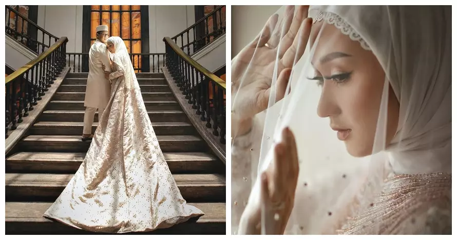 Inspirasi gaun pernikahan seleb berhijab Instagram 