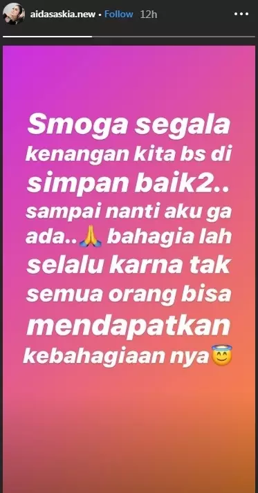 curhat aida saskia sebelum coba bunuh diri 2 © Instagram/aidasaskia.new