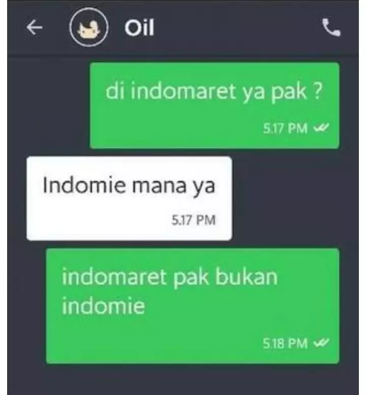 chat lucu driver ojek online salah ketik © 2019 instagram.com