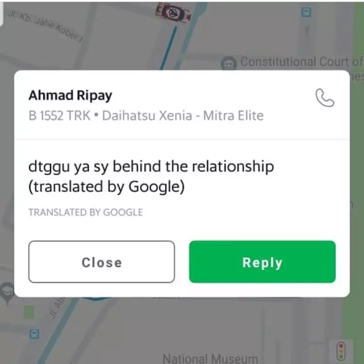 chat lucu driver ojek online salah ketik © 2019 instagram.com