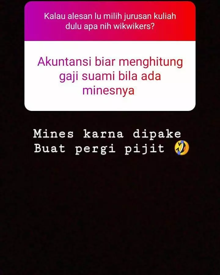 alasan lucu pilih jurusan kuliah © Instagram/@wikwikhow