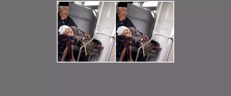 Viral video nenek tidur di pangkuan kakek, warganet baper